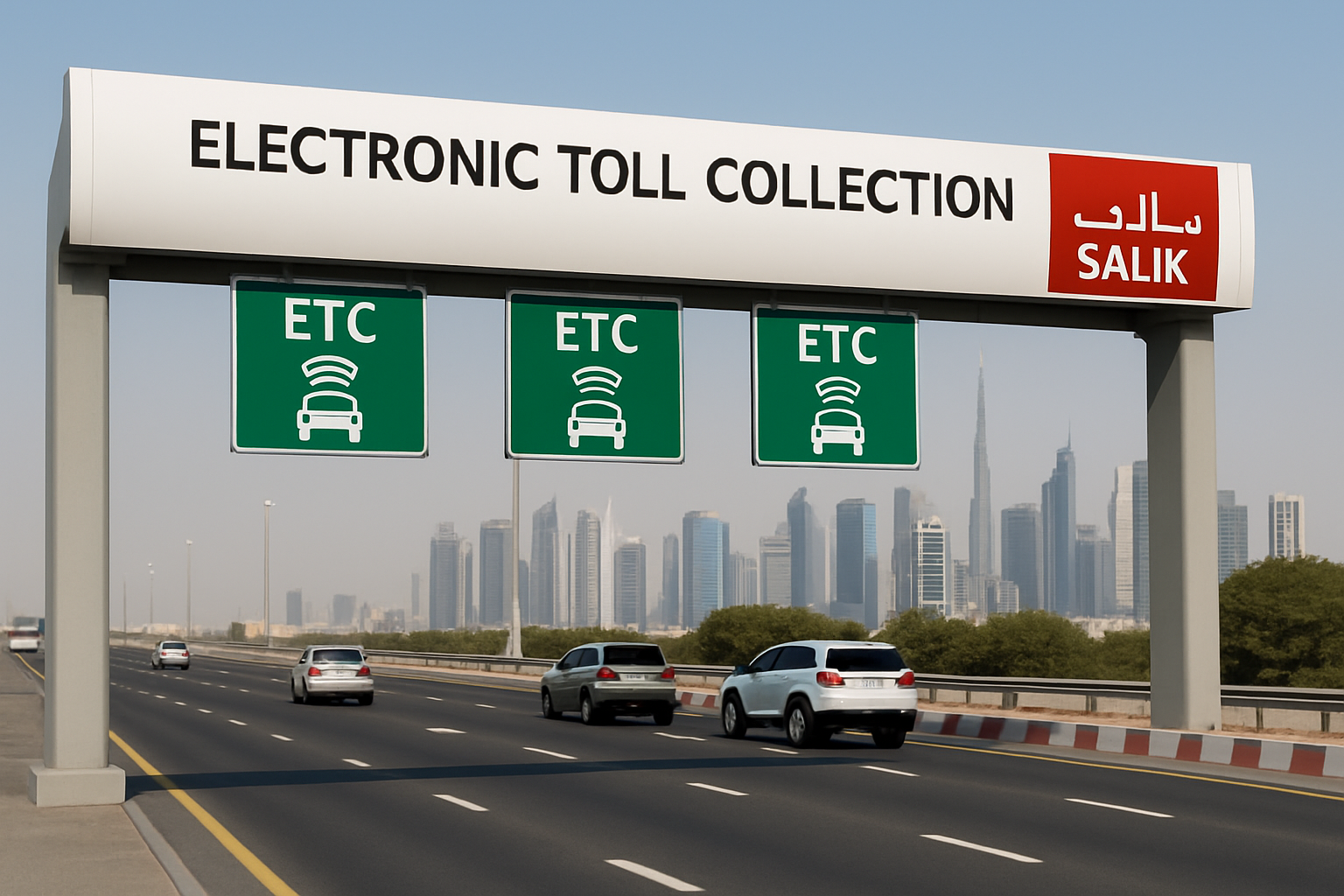 Electronic toll collection system in Dubai